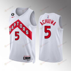 Toronto Raptors Precious Achiuwa 5 White Association Edition Men Jersey 2022-23 Swingman