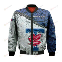 Toronto Varsity Blues Bomber Jacket 3D Printed Grunge Polynesian Tattoo