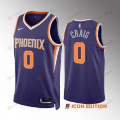 Torrey Craig 0 2022-23 Phoenix Suns Purple Icon Edition Men Jersey Swingman