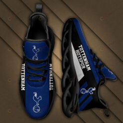 Tottenham Hotspur Logo Black Stripe Pattern 3D Max Soul Sneaker Shoes In Blue