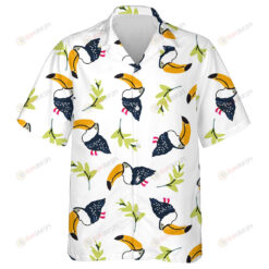 Toucan Funny Birds With Green Leaves Hawaiian Shirt