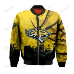 Towson Tigers Bomber Jacket 3D Printed Basketball Net Grunge Pattern