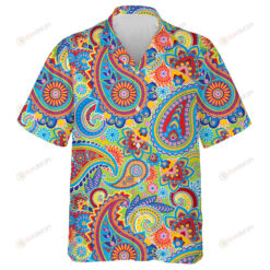 Tradition Asean Paisley Design With Colorful Flowers And Leaves Hawaiian Shirt