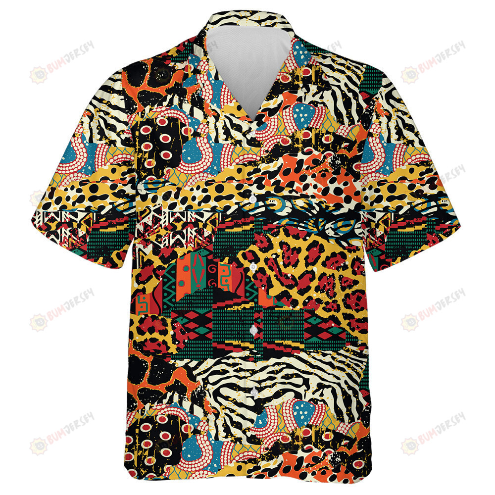 Traditional African And Wild Leopard Animal Skin Hawaiian Shirt
