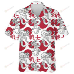 Traditional Asian Japanese Dragon With Text Hawaiian Shirt