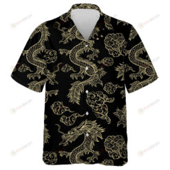 Traditional Chinese Dragon Flying In Clouds Hawaiian Shirt