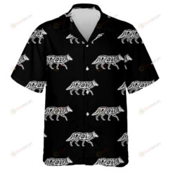 Traditional Folk Motif With Wolf And Ornament Hawaiian Shirt