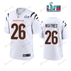 Trae Waynes 26 Cincinnati Bengals Super Bowl LVII Men's Jersey- White
