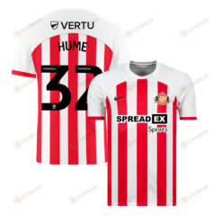 Trai Hume 32 Sunderland A.F.C 2023-24 Home Men Jersey - White
