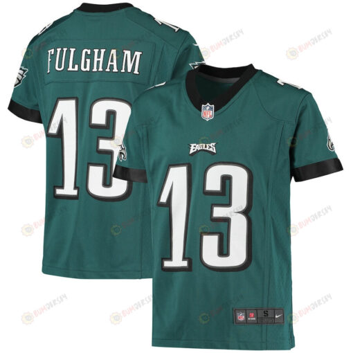 Travis Fulgham 13 Philadelphia Eagles Youth Jersey - Midnight Green