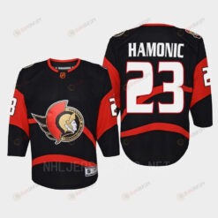 Travis Hamonic 23 Ottawa Senators 2022 Special Edition 2.0 Retro Youth Jersey Black