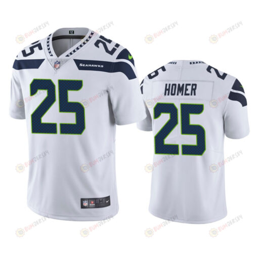 Travis Homer 25 Seattle Seahawks White Vapor Limited Jersey