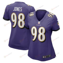 Travis Jones Baltimore Ravens Women's Player Game Jersey - Purple