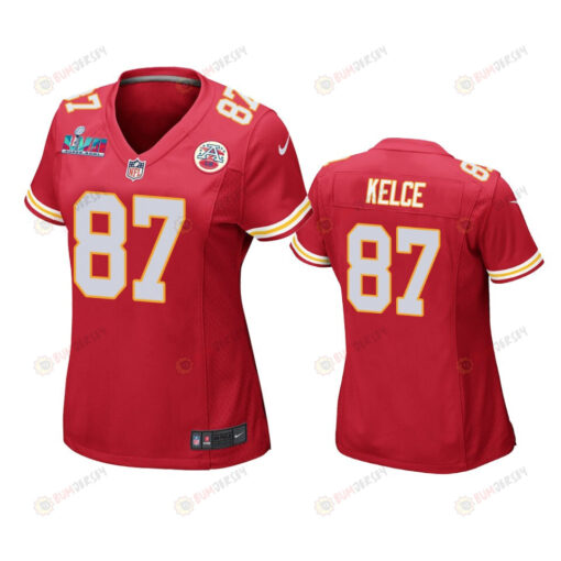 Travis Kelce 87 Kansas City Chiefs Super Bowl LVII Game Jersey - Women Red