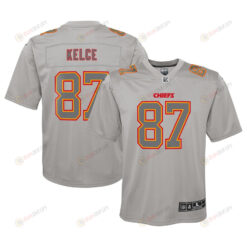 Travis Kelce 97 Kansas City Chiefs Youth Atmosphere Game Jersey - Gray