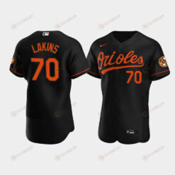 Travis Lakins 70 Baltimore Orioles Black Alternate Jersey Jersey