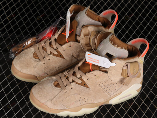 Travis Scott x Nike Air Jordan 6 Retro British Khaki Shoes Sneakers