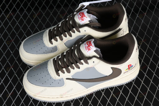 Travis Scott x PlayStation x Nike Air Force 1 Low Charcoal Shoes Sneakers