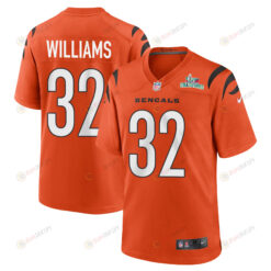 Trayveon Williams 32 Cincinnati Bengals Super Bowl LVII Champions Men Alternate Game Jersey - Orange