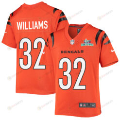 Trayveon Williams 32 Cincinnati Bengals Super Bowl LVII Champions Youth Alternate Game Jersey - Black