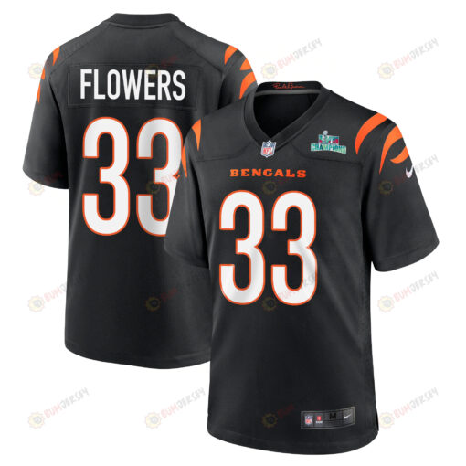 Tre Flowers 33 Cincinnati Bengals Super Bowl LVII Champions Men's Jersey - Black