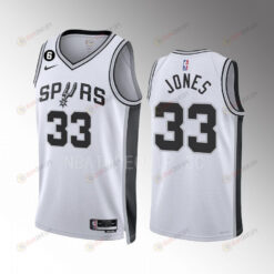 Tre Jones 33 San Antonio Spurs 2022-23 Association Edition White Men Jersey Swingman