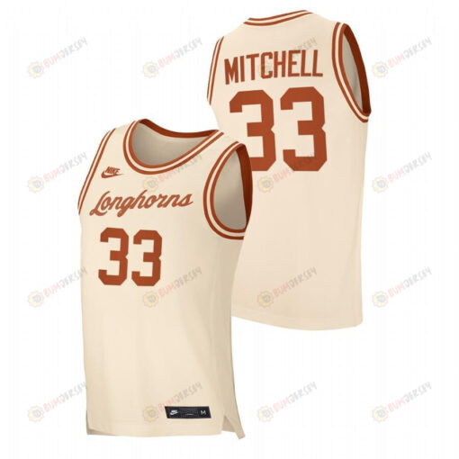 Tre Mitchell 33 Texas Longhorns Retro 2023 Top Transfers Men Jersey - White