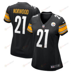 Tre Norwood 21 Pittsburgh Steelers Women's Game Jersey - Black