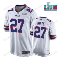 Tre'Davious White 27 Buffalo Bills Super Bowl LVII Away Player Men Jersey - White Jersey