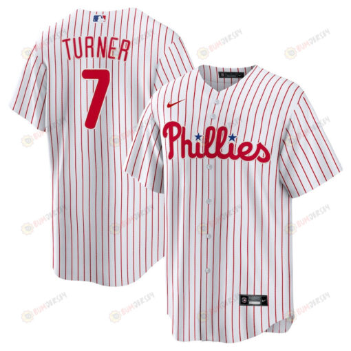 Trea Turner 7 Philadelphia Phillies Men Jersey - White