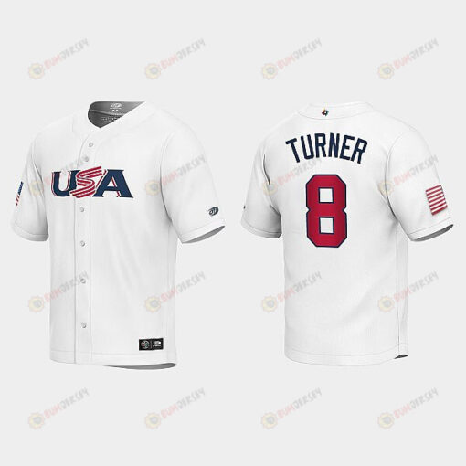 Trea Turner 8 USA Baseball 2023 World Baseball Classic Youth Jersey