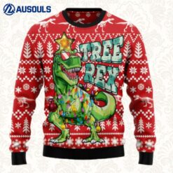 Tree Rex T Rex Dinosaur Ugly Sweaters For Men Women Unisex