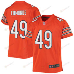 Tremaine Edmunds 49 Chicago Bears Youth Alternate Game Jersey - Orange