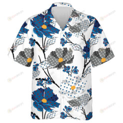 Trendy Meadow Wild Flowers Made Polka Dots Art Design Hawaiian Shirt