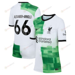 Trent Alexander-Arnold 66 Liverpool 2023/24 Away Youth Jersey - White