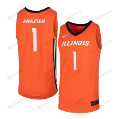 Trent Frazier 1 Illinois Fighting Illini Elite Basketball Men Jersey - Orange
