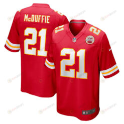 Trent McDuffie 21 Kansas City Chiefs Game Player Jersey - Red