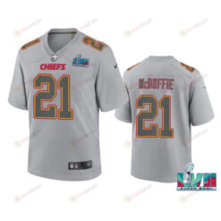 Trent McDuffie 21 Kansas City Chiefs Super Bowl LVII Youth Atmosphere Game Jersey - Gray