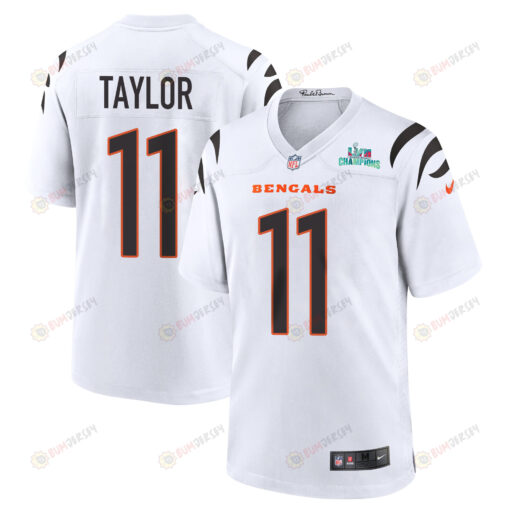 Trent Taylor 11 Cincinnati Bengals Super Bowl LVII Champions Men's Jersey - White