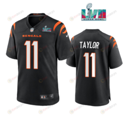 Trent Taylor 11 Cincinnati Bengals Super Bowl LVII Men's Jersey- Black
