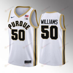 Trevion Williams 50 Purdue Boilermakers Uniform Jersey 2022-23 College Basketball White
