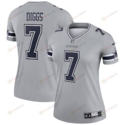 Trevon Diggs 7 Dallas Cowboys Women's Inverted Legend Jersey - Silver