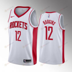 Trevor Hudgins 12 Houston Rockets White Jersey 2022-23 Association Edition Swingman