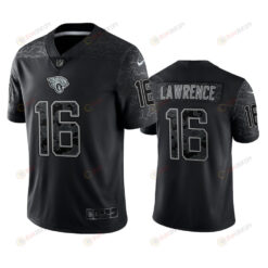 Trevor Lawrence 16 Jacksonville Jaguars Black Reflective Limited Jersey - Men