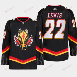 Trevor Lewis 22 Calgary Flames Black Jersey 2022-23 Blasty Alternate Primegreen