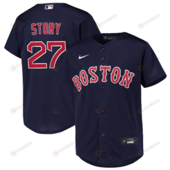 Trevor Story 27 Boston Red Sox Alternate Player Men Jersey - Navy Jersey