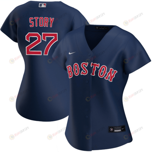 Trevor Story 27 Boston Red Sox Women's Alternate Player Jersey - Navy Jersey