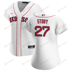 Trevor Story 27 Boston Red Sox Women's Home Player Jersey - White Jersey
