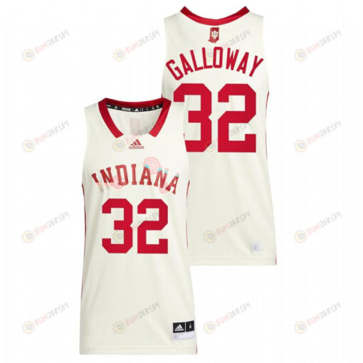 Trey Galloway 32 Cream Indiana Hoosiers 2022 Basketball Honoring Black Excellence Jersey