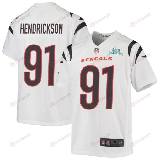 Trey Hendrickson 91 Cincinnati Bengals Super Bowl LVII Champions Youth Jersey - White